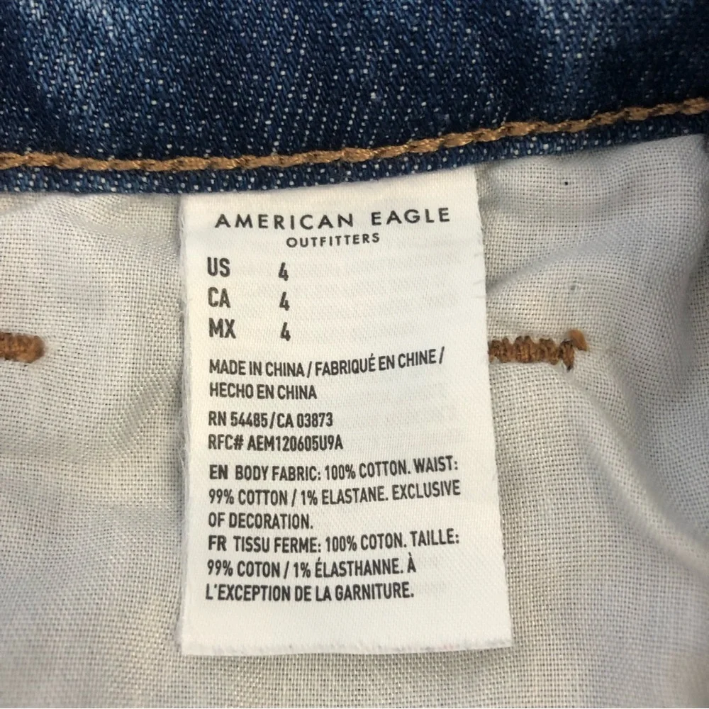 AMERICAN EAGLE Women’s Blue Ripped Short Size 4 - Picture 8 of 8